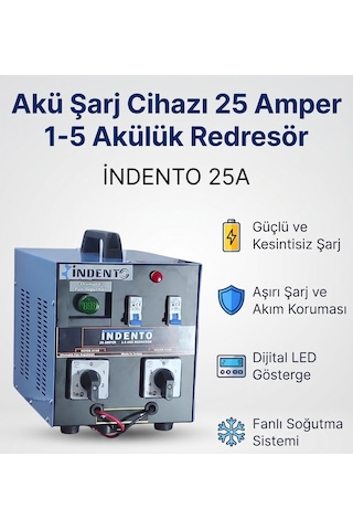 Akü Şarj Cihazı 25 Amper 1-5 Akülük Redresör Akü Şarj Cihazı 25 Amper 1-5 Akülük Redresör
