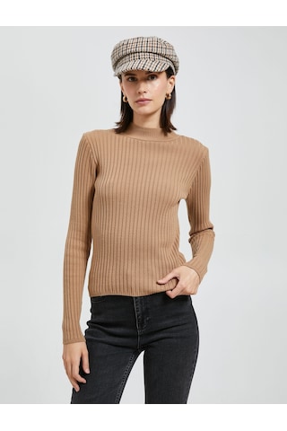 Koton Yarım Balıkçı Yaka Kazak Slim Fit Triko Deve Tüyü 4wak90038ht 4WAK90038HT100 Taba