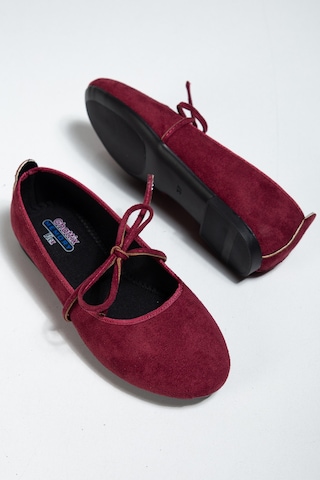 Ghattix Kadın Klasik Günlük Babet Bordo Bordo