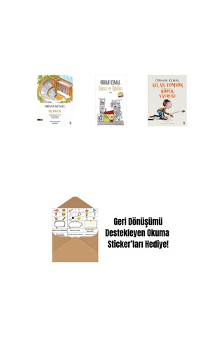 Üç Oyun + Eskici Ve Oğulları Midi Boy + Aslan Tomson - Köpek Yavrusu + Okuma Sticker'ları