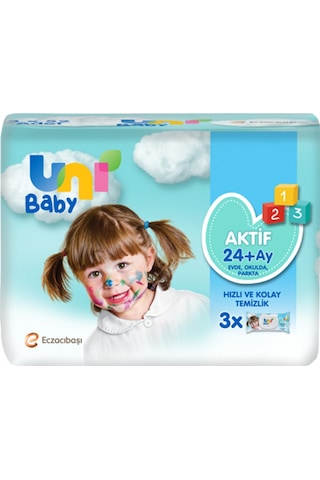 Uni Baby Aktif Islak Mendil 52'Li X 24 Adet