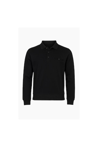 Simenti Regular Fit Polo Yaka Selanik Kazak - 7414 Siyah