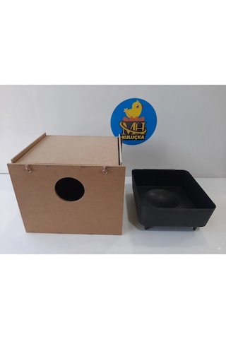 Mh Çift Kapılı Muhabbet Kuşu Yuvalık Plastik Folluklu Dahil 2 Adet
