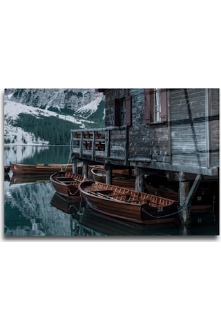 Tekne Ve Göl Cam Tablo