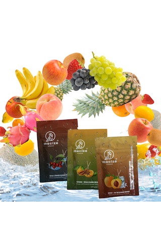 Mucize Aromalı Kürdan 3"lü Doypak Set Kiraz-mentol/portakal-tarçın/şeftali-buzlu Cay