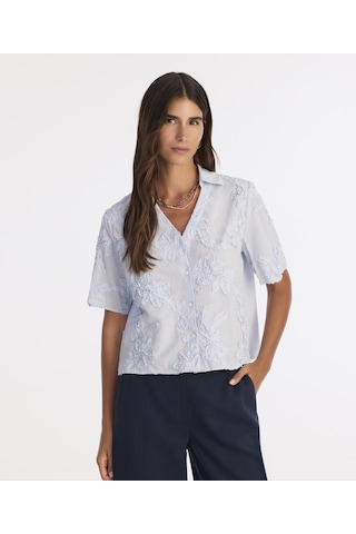 Yargıcı Kısa Kollu Gömlek 25kkgm6010x 010 Mavi