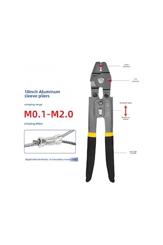 Kosona Deniz Balıkçılığı İçin 8-şekilli Alüminyum Kilitli Teli Kesme Ve Presleme Pensi Fsh-y10
