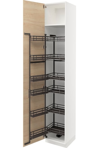 Ikea Beyaz Modern Mutfak Dolabı 60x60x220 Cm Askersund Açık Dişbudak Görünümlü