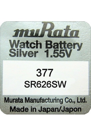 Murata 377 SR626SW 1.55V Saat Pili 10'lu