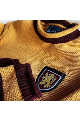 Harry Potter Gryffindor Quidditch Kazak Lisanslı Warner Bros Bordo Sarı Unisex - Xs Beden