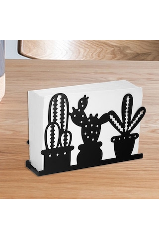 Homyl Masa Üstü Kağıt Peçete Tutucu Standı Organizatör Siyah