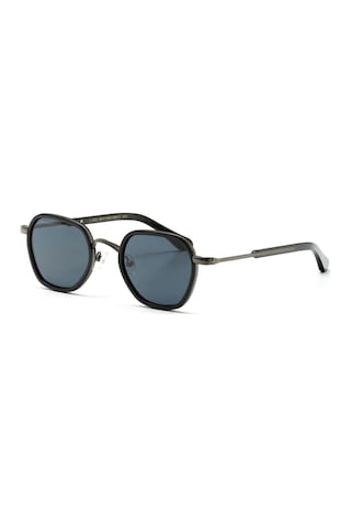 Redberry Fiji C1 49 Unisex Kare Füme Metal Güneş Gözlüğü Füme