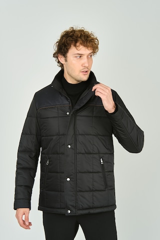 Daynax Erkek Hakim Yaka Çıtçıt Ve Fermuar Kapamalı Uzun Kaban 2500 Siyah Siyah