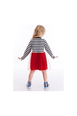 Denokids Kokoş Kız Tüllü Yılbaşı Kırmızı Elbise Renkli Çok Renkli