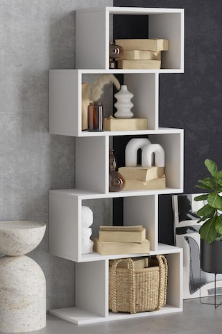 Decormet Meriç Kitaplık Beyaz Diğer