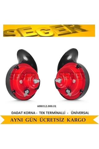 Dadat Korna Seti Standart Tip 12 Volt Seger 60Bo Tek Terminal