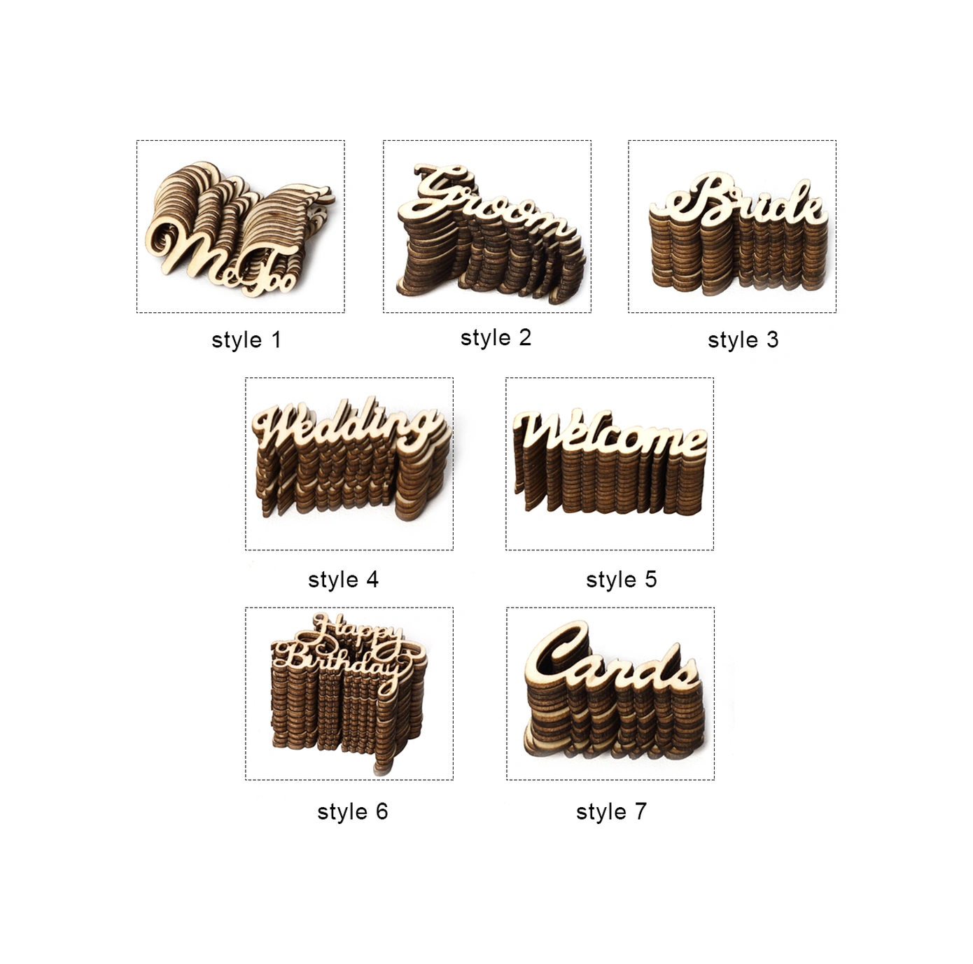 Folinda Ahşap Vintage "happy Birthday" Dekoratif Levha, Ev/open Air Parti Düzeni, 15 Adet/set, Canlı Atmosfer Eklentisi