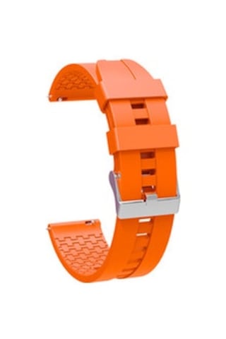 Samsung Galaxy Uyumlu Watch Active 2 44mm Krd-23 20mm Silikon Kordon - Turuncu