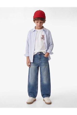 Koton Pamuklu Cepli Rahat Kesim Denim Pantolon Orta İndigo 7wkb40011td