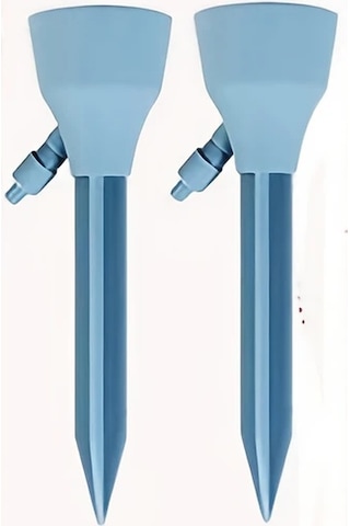 Elmpaly Mavi 2li Paket - Akıllı Damla Sulama Sistemi, Pilsiz, İç Ve Dış Mekan Bitki Sulama Çubuğu