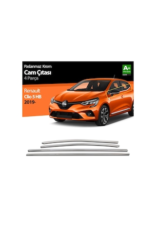 S-Dizayn  Renault Clio 5 Krom Cam Çıtası 4 Prç 2019 Ve Üzeri