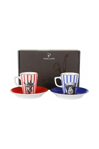Porland Wild Life Monkey-Giraffe Kahve Takımı 4 Parça 04ALM005320