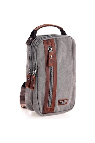 Ççs London 31468 Kanvas Çapraz Çanta Gri