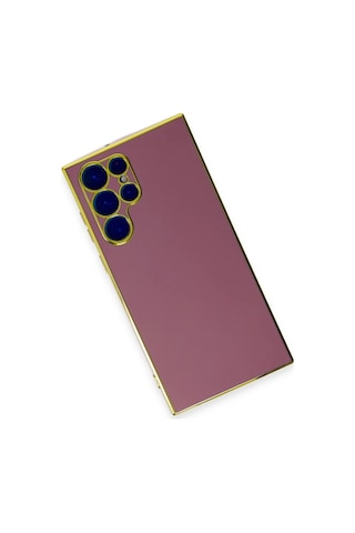 Newface - 16 - Samsung Galaxy S22 Ultra Kılıf Volet Silikon - Csmo-tex - - Kırmızı