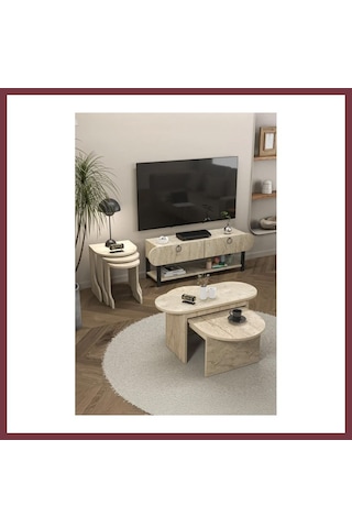 Storeşahin Setro 6'lı Mobilya Seti Ekru Shn0720
