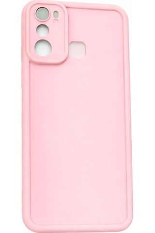 İnfinix Hot20play Uyumlu Kamera Çıkıntılı Mat Silikon Telefon Kılıfı Pembe