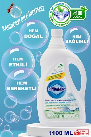 %100 Doğal Bitkisel Sıvı Jel Bulaşık Makinesi Deterjanı - Organik Portakal Yağlı