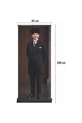 Atatürk Poster Baskılı Pro Roll Up Banner 85x200cm No:6 Diğer