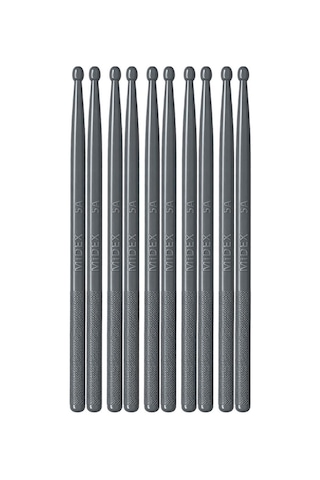 Midex Gfk-901gry-5x Pro 5a Profesyonel Kırılmaz Baget Fiber Karbon Drumsticks Gri Bateri Bageti 5 Çift