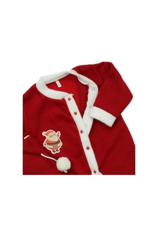 Pembecin Unisex Bebe Kırmızı Noel Kostüm Tulum