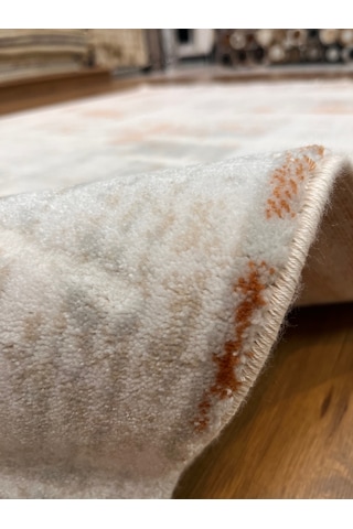 Polyester Makina Halısı 01a Cream Terra Krem Turuncu