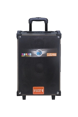 Zore Lt-912 Dijital Led Göstergeli Fm Radyolu Mikrofonlu Gitar Girişli Tws 12 İnç Stereo Bass Kablos