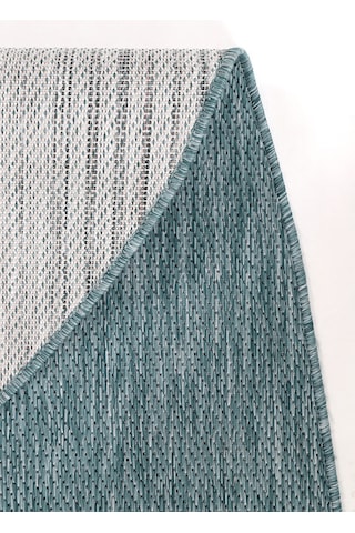 Konfor Halı Tema 9036 Turkuaz Sisal Hasır İç Dış Mekan Kilim Dekoratif Bahçe Balkon Salon Halısı Turkuaz