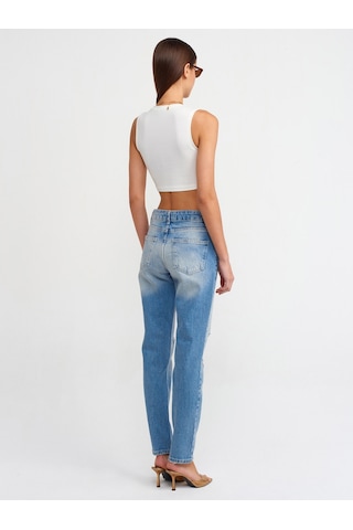 Dilvin Düşükbel Comfort Likra Denim Pantolon 101a71440 Mavi