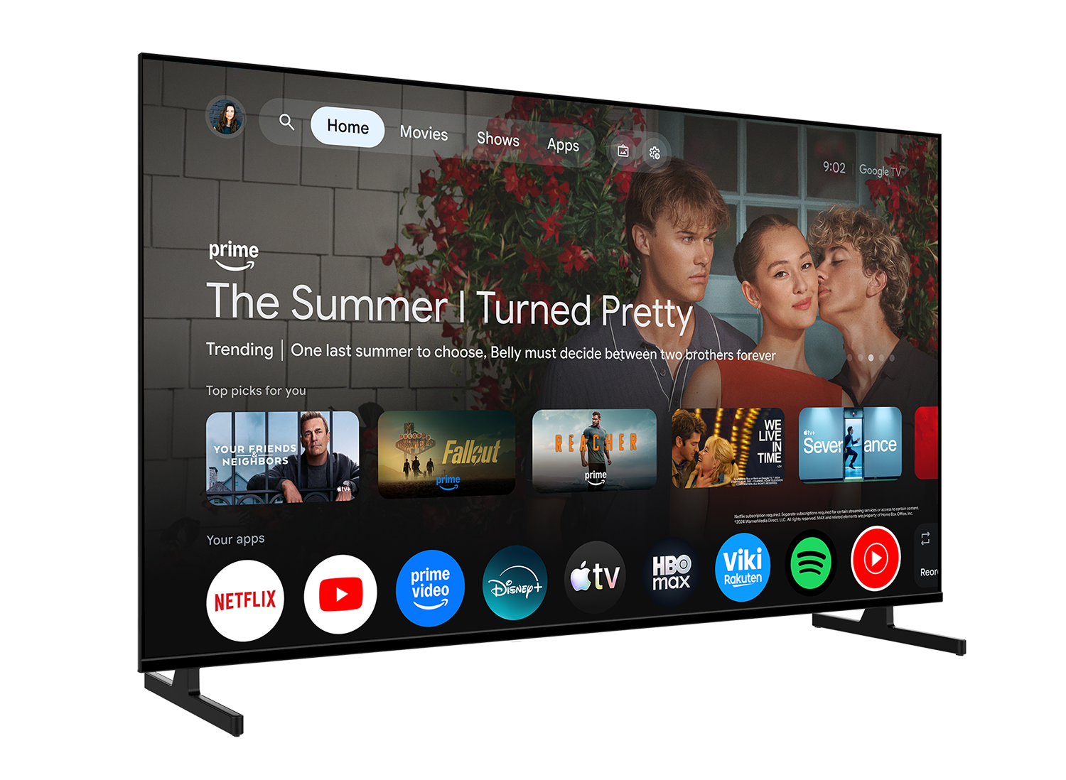 Beko Crystal 7 B 755 D SMART TV 55" QLED 4K UHD Google TV