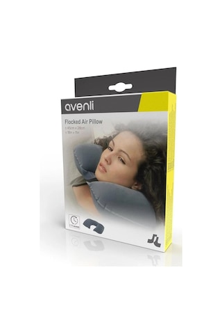 Avenli Floked Air Pillow 45cmx28cm Yastık Gri