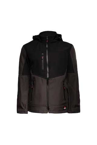 Softshell Kapşonlu Parçalı Mont Füme