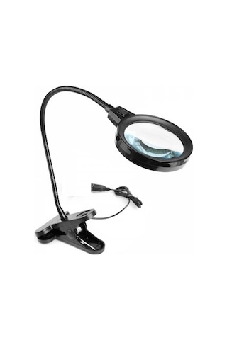 -12 Led Clipslı Işıklı Büyüteç,ışıklı Masa Lambası Çalışma Lambası