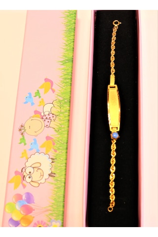 Altın Halat Zincir Bebek Künyesi Guler10000327 Sarı Altın