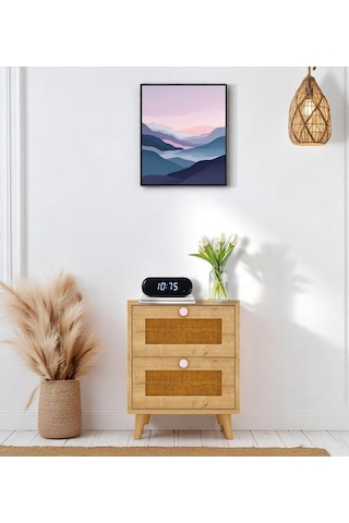 Floradesign Bali Bohem Jüt 2 Çekmeceli Komodin Meşe