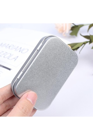 Hayatta Kalma Kiti Teneke Küçük Boş Metal Teneke Kapaklı Saklama Kutusu Kasa Düzenleyici Para Madeni Para Şeker Anahtar Gümüş