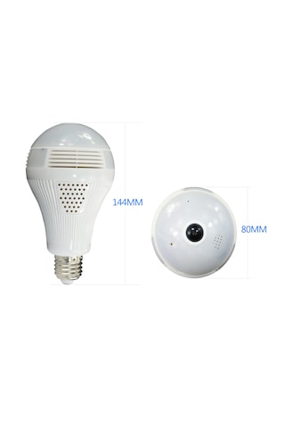 Bakıcı Güvenlik Kamerası Panoramik Ampul Kamera 32gb Hafıza Kartı