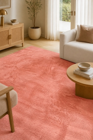 Zenit Rose Kaymaz Taban Yıkanabilir Salon Halısı