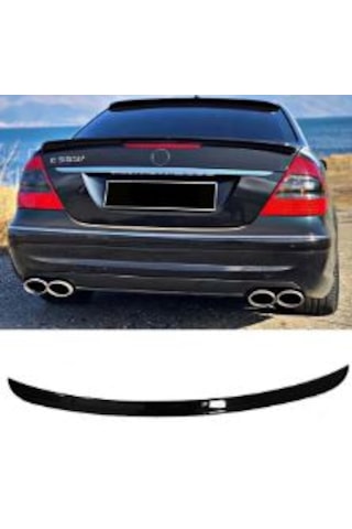 Mercedes W211 Spoiler Parlak Siyah Boyalı - W211 Spoiler Piano Black