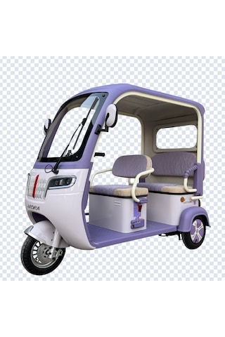 Arora Derya New 1000W 72V 32AH 3 Tekerlekli Elektrikli Motosiklet Mor