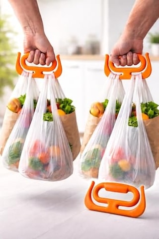 2 Adet Çok Amaçlı Market Pazar Poşet Taşıma Aparatı Poşet Tutucu Taşıma Kiti Çok Renkli